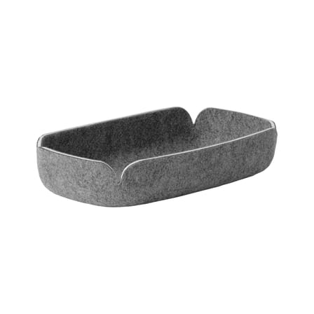 Panier Restore Tray tissu gris / 28 x 15,5 cm - Bouteilles plastique recyclées - Muuto