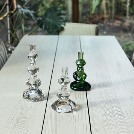 Portacandela  vetro trasparente Grande di Nienke Sikkem / H 32,5 cm - HK LIVING