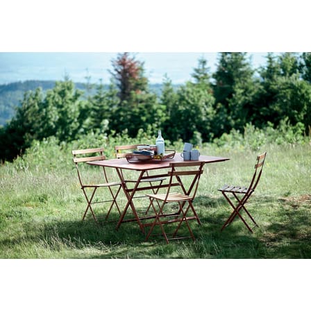 Table pliante Caractère métal noir / 128 x 90 cm - 6 personnes - Fermob