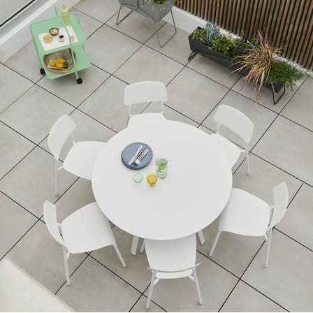 Table ronde So’O métal blanc / Ø 117 cm - 6 personnes - Fermob