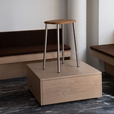 Tabouret de bar Bird bois / H 65 cm - Non rembourré - raawii
