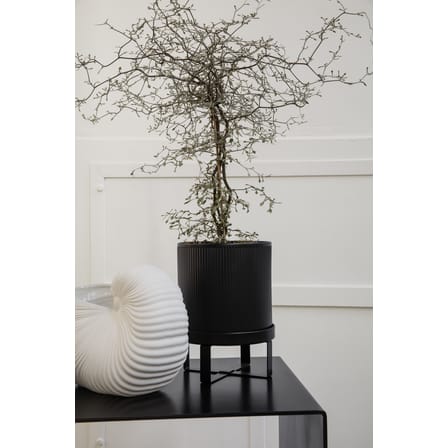 Vaso per fiori Bau Small metallo nero / Ø 18 cm - Metallo - Ferm Living