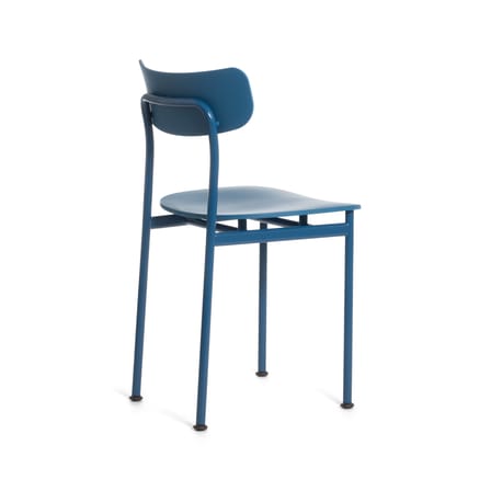 Chaise Motta bleu / Jasper Morrison - Polypropylène recyclé - Magis