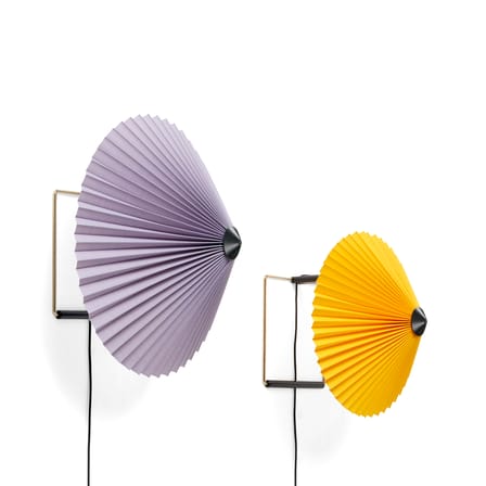 Applique avec prise Matin Large tissu blanc / LED - Ø 38 cm - Hay