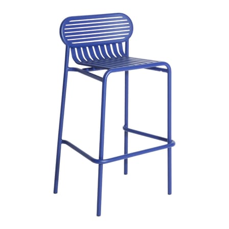 Barhocker Week-End metall blau / Aluminium - H 80 cm - Petite Friture