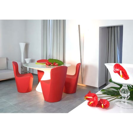 Chaise Zoe plastique blanc - Slide