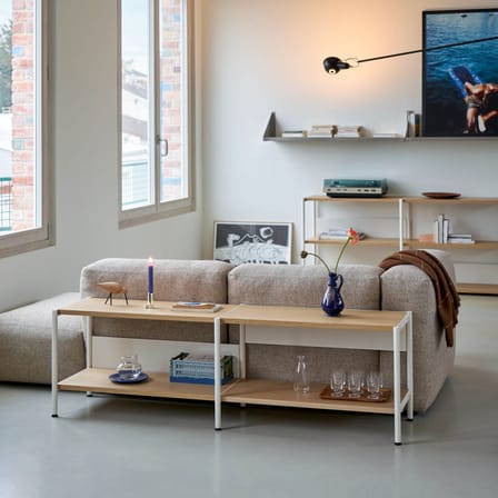 Console basse UNIT 1 métal blanc / H 50 x L 164 cm - TIPTOE