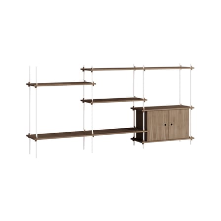 Étagère Shelving System – s.115.3.B bois marron / L 239 x H 115 x Prof. 35 cm - MOEBE