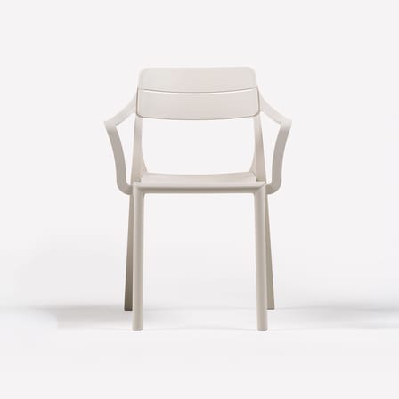 Fauteuil empilable Cassia blanc - NARDI