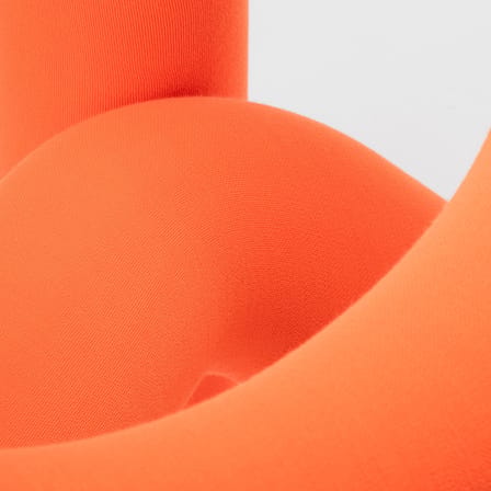 Fauteuil rembourré Extra Bold tissu orange / Tissu Kvadrat uni - Big Game, 2009 - Moustache