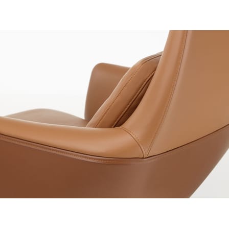 Fauteuil pivotant Grand Relax cuir marron / Pivotant & inclinable - Vitra