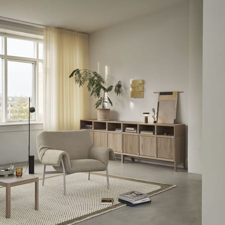 Fauteuil rembourré Wrap tissu beige - Muuto