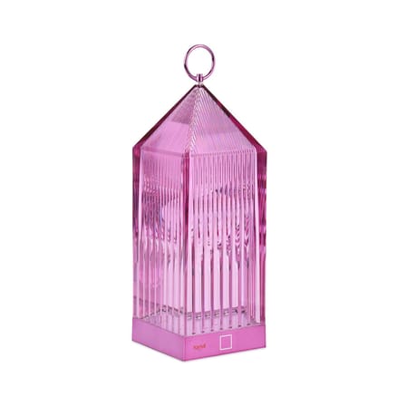 Kabellose, wiederaufladbare Außenlampe Lantern LED plastikmaterial rosa / Fabio November, 2017 - Recycled - Kartell