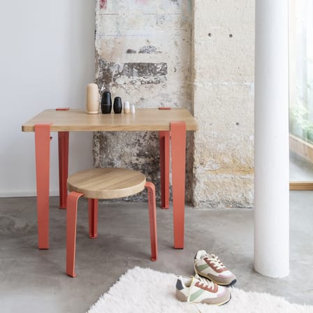 Kinderhocker Mini Lou holz rosa / H 30 cm - TIPTOE