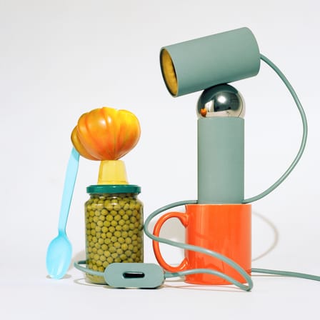 Lampe de table Bilboquet plastique vert / Orientable - Flos