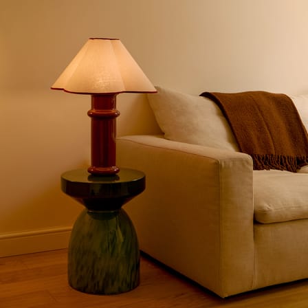 Lampe de table Heath céramique rouge / H 61 cm - TALA