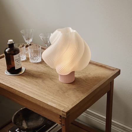 Lampe de table Soft Serve Regular rose / H 26 cm - CRÈME ATELIER