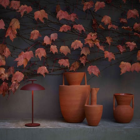 Lampe extérieur sans fil rechargeable Mini Geen-A OUTDOOR métal rouge / H 36 cm - Kartell