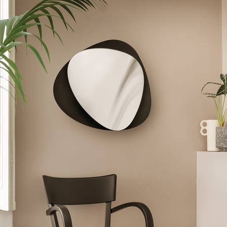 Miroir mural Colombina métal noir / 65 x 73 cm - Alessi