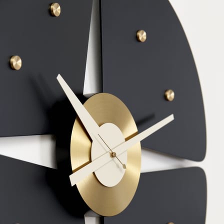 Orologio murale Petal Clock metallo nero / By George Nelson, 1948-1960 / Ø 44,8 cm - Vitra