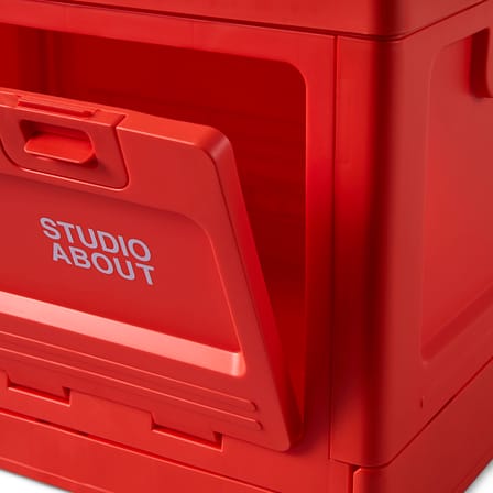 Scatola Box Large materiale plastico rosso / 50 x 35.5 x H 29 cm - Impilabile - STUDIO ABOUT