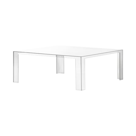 Table basse Invisible Low plastique transparent / 100 x 100 x H 31 cm - Kartell