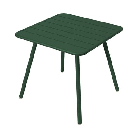 Table carrée Luxembourg métal vert / 80 x 80 cm - 4 pieds - Fermob