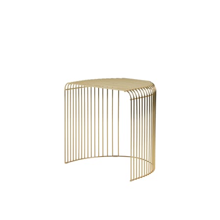 Table d'appoint Curva métal or / 34 x 48 x H 45 cm - AYTM