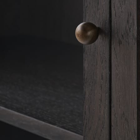 Vaisselier Trace Single SC87 bois marron / L 50 x H 192 cm - &tradition