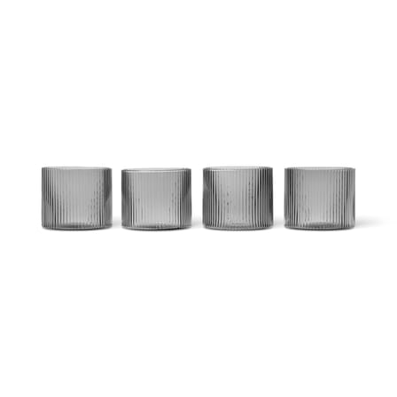 Set de 4 verres Ripple Low / Ø 7.6 x H 6.1 cm (20 cl) - Ferm Living