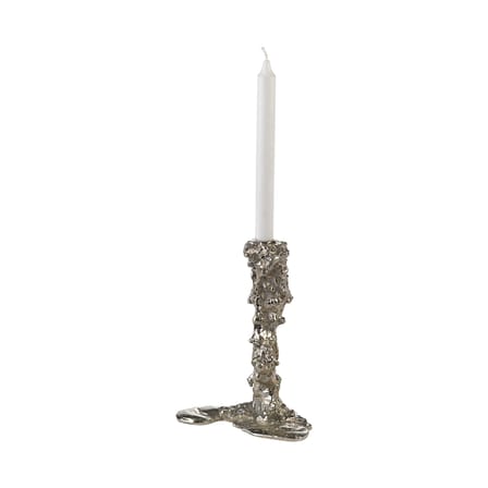 Bougeoir Drip Large métal argent / H 25 cm - Pols Potten