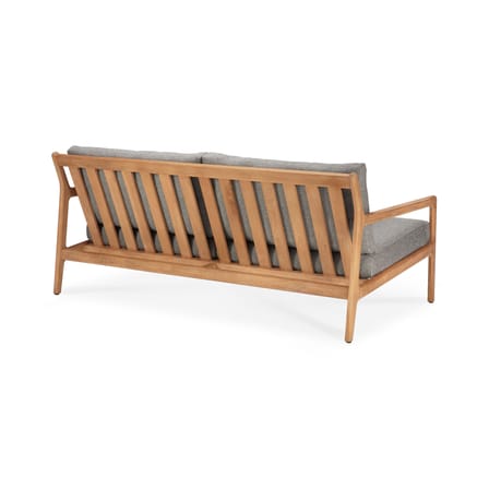 Canapé de jardin 2 places Jack Outdoor tissu bois marron beige / L 180 cm - Teck - Ethnicraft