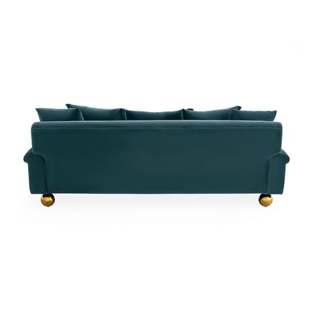 Canapé droit Greenwich bleu / L 220 cm - Velours - Jonathan Adler