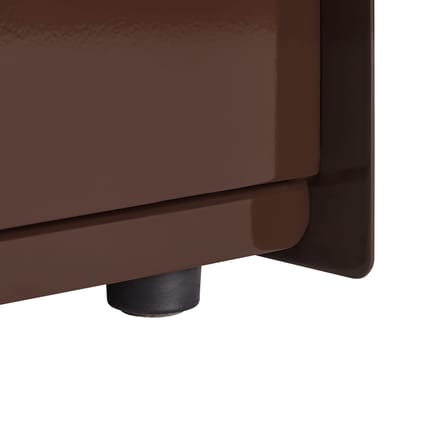 Desserte à roulettes Folded Low métal rouge / Ouvert - H 61,5 cm - Muuto