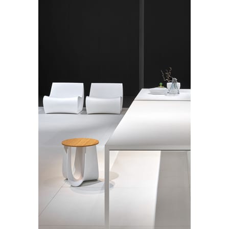 Fauteuil bas Sign Matt plastique gris - MDF Italia
