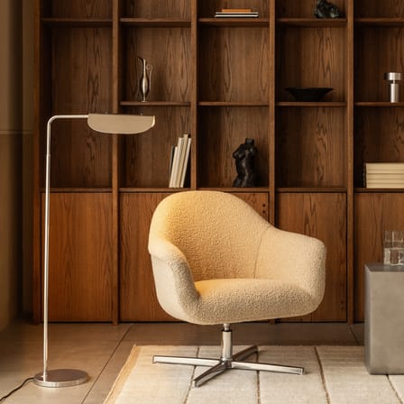 Fauteuil pivotant Harbour tissu beige - Audo Copenhagen