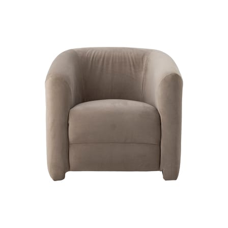 Fauteuil rembourré Joel gris / Velours - Bloomingville