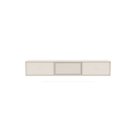 Hängendes TV-Möbel Octave V holz weiß / L 138 x T 30 x H 24 cm - MONTANA