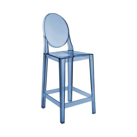 Hochstuhl One more plastikmaterial blau / H 65 cm - Kartell