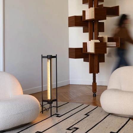 Lampadaire Elgar LED métal or / H 86 cm - SAMMODE STUDIO