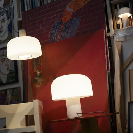 Lampe de table Bellhop Glass T verre blanc - Flos
