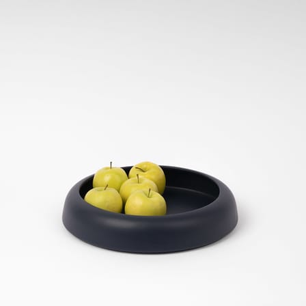 Omar 02 Bowl ceramic blue / Dish - Width - Ø 30.8 x H 6.3 cm - Hand-made - raawii