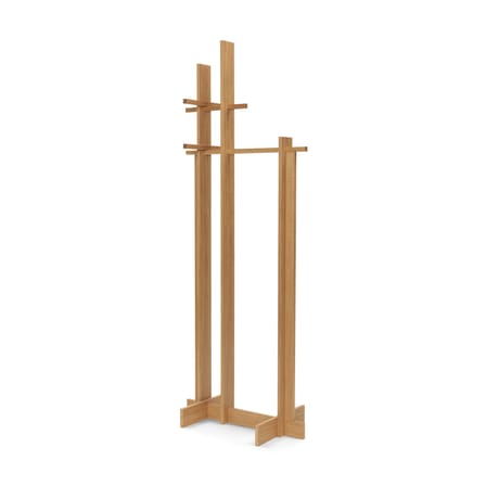 Portant Bridge Small bois naturel / L 69 x P 40 x H 183 cm - Ferm Living