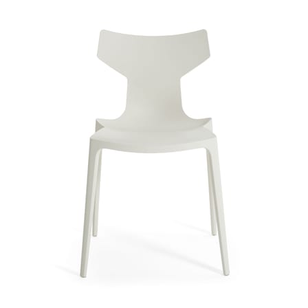Re-Chair Stacking chair plastic material white / Recycled material - Kartell