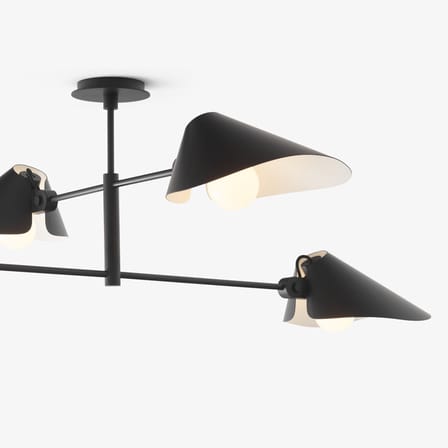 Suspension Bonnet SC91 métal noir / L 140 x H 40 cm - &tradition