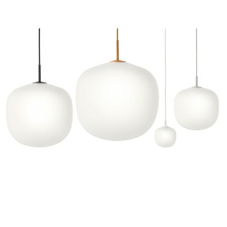 Suspension Rime verre blanc / Ø 37  - soufflé bouche - Muuto