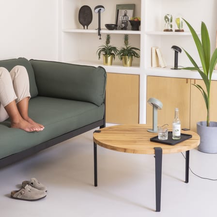 Table basse Brooklyn bois naturel / Ø 90 x H 43 cm - Chêne massif - TIPTOE