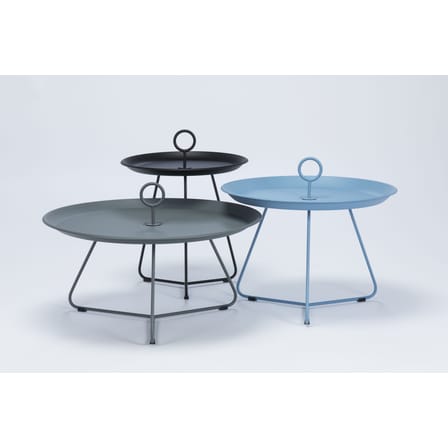 Table basse Eyelet Medium métal noir / Ø 57,5 x H 41 cm - Houe