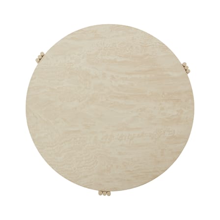 Table basse Tribus pierre beige / Ø 80 x H 45 cm - Travertin / Seconde vie - AYTM