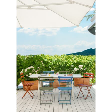 Table à rallonge Plus4 Balcony métal blanc / L 120 + 52 cm - 4 à 6 personnes - Emu
